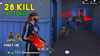 28 Kill Duo vs Squad Ajjubhai and Jontybhai OverPower Gameplay  Garena Free Fire [upl. by Schreib]