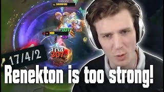 Hashinshin shows why Renekton is TOO STRONG  Streamhighlights [upl. by Edlihtam129]