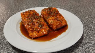 Como hacer Salmon con salsa de Soja Miel y limón [upl. by Aynas100]