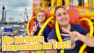 Rheinkirmes Düsseldorf 2023 🎡  XXL FahrgeschäfteTest auf der größten Kirmes am Rhein  Vlog [upl. by Einiffit103]