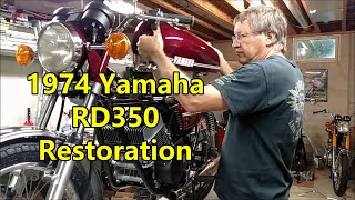 1974 Yamaha RD350 Restoration [upl. by Nilok602]