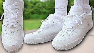 How To Lace Nike Air Force 1s 4 Ways w ON FEET  Featuring AF1 Lows THE BEST WAY [upl. by Combes]