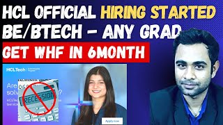 HCL official offcampus Hiring  Get work from Job in 6Month [upl. by Akins]