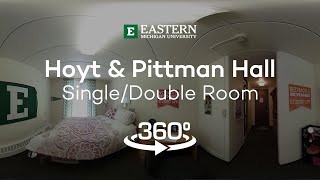 360° Tour Hoyt amp Pittman Hall – SingleDouble Room  EMU Housing amp Residence Life [upl. by Adnowal]