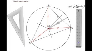 Linii importante in triunghi Mediatoarea Cercul circumscris triunghiului [upl. by Chemaram177]