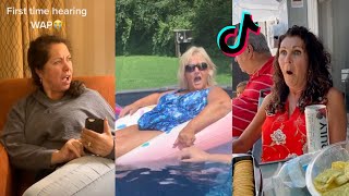 PARENTS REACT TO WAP TIKTOK COMPILATION PT 4 [upl. by Nessim674]