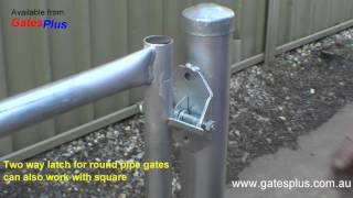 Gate Latch 2 way for round pipe and square [upl. by Hsirehc]