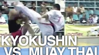 Karate Kyokushin vs Muay Thai [upl. by Luwana]