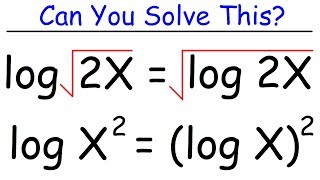 Logarithmic Equations [upl. by Odnalor19]