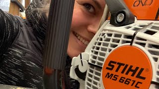 STIHL ms 661c first run [upl. by Costanzia]