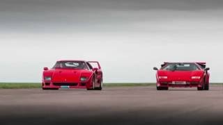 VMax200  Ferrari F40 v Lamborghini Countach  80s Special [upl. by Tippets]