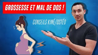 GROSSESSE ET MAL DE DOS  EXPLICATION ET EXERCICES KINÉ [upl. by Treborsemaj]