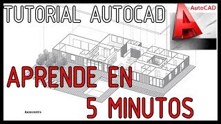 Autocad en 5 Minutos  Los comandos básicos para empezar [upl. by Fidellas]