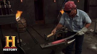 Forged in Fire Damascus Pattern Forge Season 5  History [upl. by Assenej816]