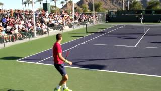 Grigor Dimitrov Practice 2017 BNP Paribas Open Indian Wells [upl. by Mosi567]