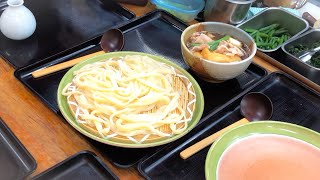 japanese street food  udon noodles うどん [upl. by Suedaht]