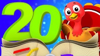 1  20 Number Song  Cartoon Videos For Kindergarten Babies By Farmees [upl. by Eednam622]