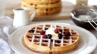 Belgian Waffle Recipe  How to Make Waffles [upl. by Leeland]