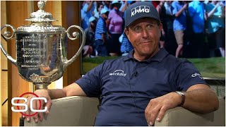 Phil Mickelson reacts to winning the PGA Championship at age 50  SportsCenter [upl. by Pepe]