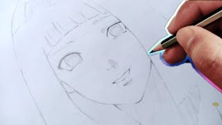 How to draw Hinata  how to draw Hinata step by step  artonime [upl. by Vigor226]