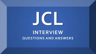 JCL Interview Questions and Answers  Mainframe  JCL IBM [upl. by Leiria]