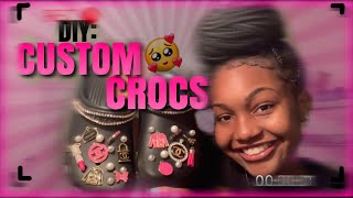 DIY Adding Designer Charms To CROCS [upl. by Nnahaid]