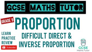 The 5 Hardest Direct amp Inverse Proportion Exam Style Questions  GCSE Maths Tutor [upl. by Atinihc]