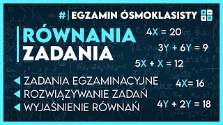 ZADANIA Z RĂ“WNAĹ đź§® Najlepsze metody âś…ď¸Ź  Egzamin Ă“smoklasisty 2025 [upl. by Eniamahs]