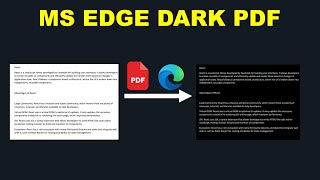 MICROSOFT EDGE PDF READER DARK MODE [upl. by Zippel]