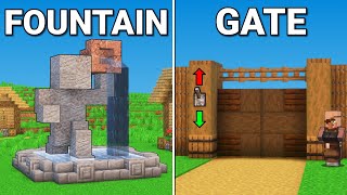 15 VILLAGE Build Hacks In Minecraft [upl. by Fabron859]