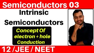 Semiconductors 03  Intrinsic Semiconductors  Concept Of electron  Hole Conduction [upl. by Acsot]