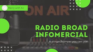 RADIO BROADCASTING SFX INFOMERCIAL [upl. by Lanta]