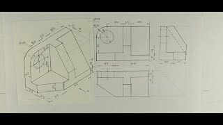 Orthographic projection  Technical drawing  Engineering drawing [upl. by Ynavoeg347]