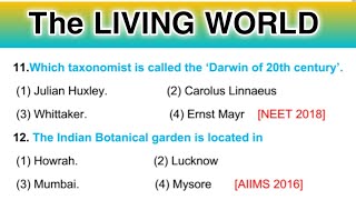 The Living World MCQ Biology MCQs  NEET 2023 [upl. by Kaenel447]