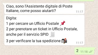 Poste italiane prenota un ticket con Whatsapp [upl. by Kyriako]