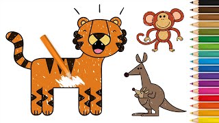 Learn to Draw Wild Animals  Drawing Lessons for Children [upl. by Nnahgem]