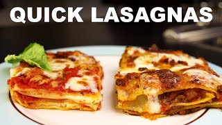 Easy lasagna recipes  tomato amp ricotta  meat sauce amp cream [upl. by Odin]