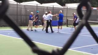 Bernard Tomic and Victor Troicki in Heated Exchange With Washington Police Officer [upl. by Nelak]