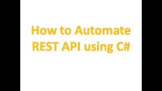 RestSharp REST API testing using C RestSharp and JsonNET [upl. by Brinn586]