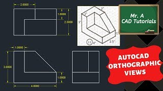 AutoCAD Orthographic Projection [upl. by Ennovy995]