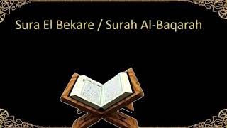 Sura ElBekare  Surah AlBaqarah [upl. by Holofernes]