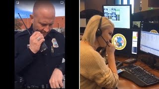 Cop Retiring After 25 Years Gives Final Call to Dispatcher Daughter [upl. by Anatnas754]