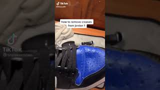 How to remove crease for air Jordan 1’s [upl. by Ahsilrak]