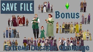 The Sims 4  Ultimate Decades Challenge  BONUS  Save File [upl. by Carmel]