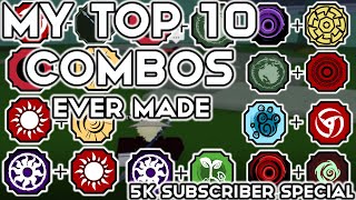 The TOP 10 COMBOS In Shindo Life  Top 10 Combos In Order  Shindo Life Combos  5k Sub Special [upl. by Attemaj547]