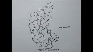 How to draw the map of Karnataka [upl. by Cerelia976]