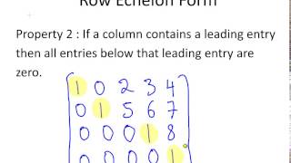 Row Echelon Form of a Matrix [upl. by Latton]