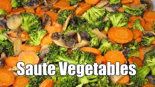 Sauteed VegetablesVeggie Recipe  Sauteed Broccoli Carrots Mushrooms with Garlic  HomeyCircle [upl. by Woermer389]