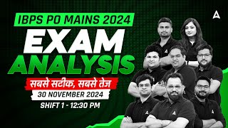 IBPS PO Mains Analysis 2024  30 Nov 2024 Shift1  IBPS PO Mains Asked Questions Review [upl. by Norda]