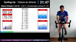 Clase Virtual Nº24 Directo Cycling Up  Interválico Corto Ciclo Indoor by David Aguado [upl. by Banebrudge]